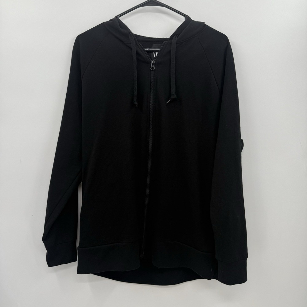 Victoria Sport Medium Full Zip Hoodie Women Black Logo‎ Back Athleisure Jacket